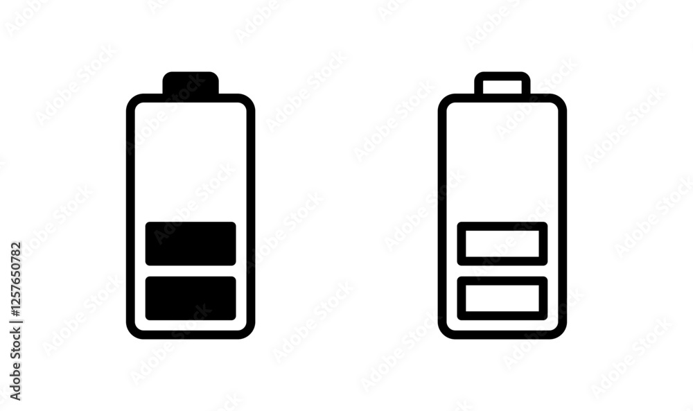 Battery icon logo design. battery Charging sign. battery charge level Battery icon logo design. battery Charging sign. battery charge level