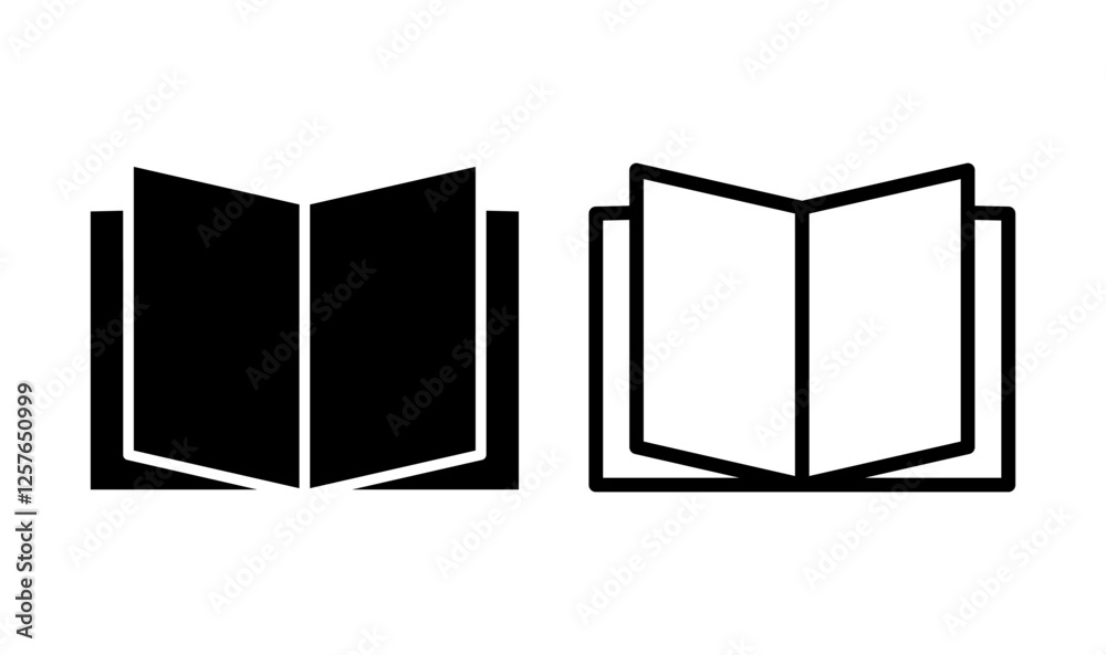 Book icon logo design. open book sign and symbol. ebook icon Book icon logo design. open book sign and symbol. ebook icon