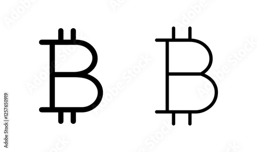 Bitcoin icon logo design. bitcoin sign and symbol. payment symbol. cryptocurrency logo