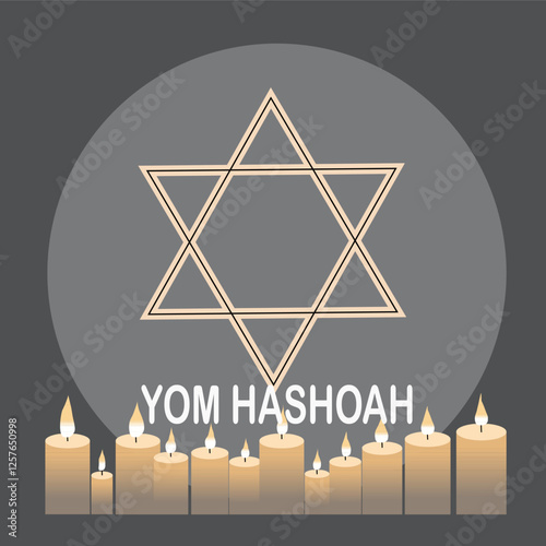 Vector Illustration of Yom HaShoah (Holocaust Remembrance Day)