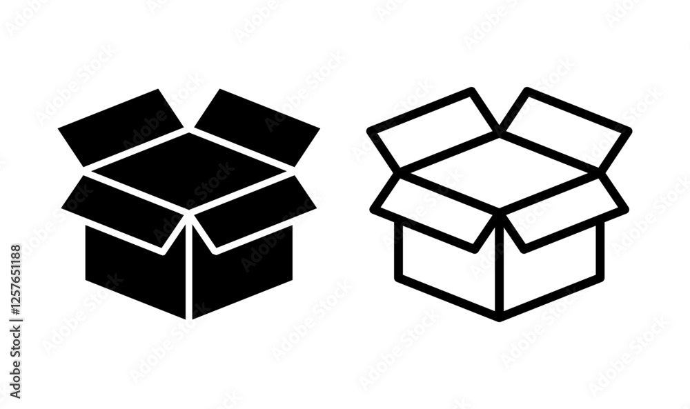 Box icon logo design. box sign and symbol, parcel, package Box icon logo design. box sign and symbol, parcel, package