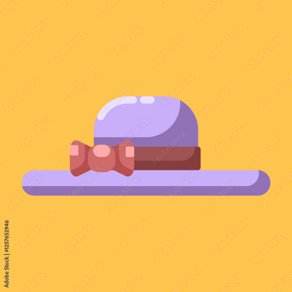 Sun Hat of Travel and Holiday Isolated Stylized Flat Vector Design Illustration Sun Hat of Travel and Holiday Isolated Stylized Flat Vector Design Illustration