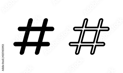 Hashtag icon logo design. hashtag sign and symbol