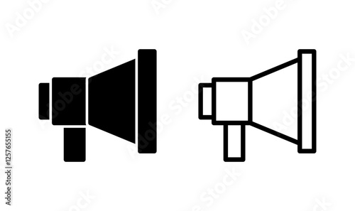 Megaphone icon logo design. Loudspeaker sign and symbol