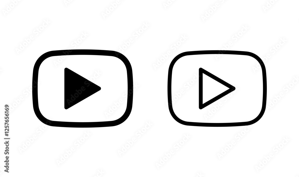 Play icon logo design. Play button sign and symbol Play icon logo design. Play button sign and symbol