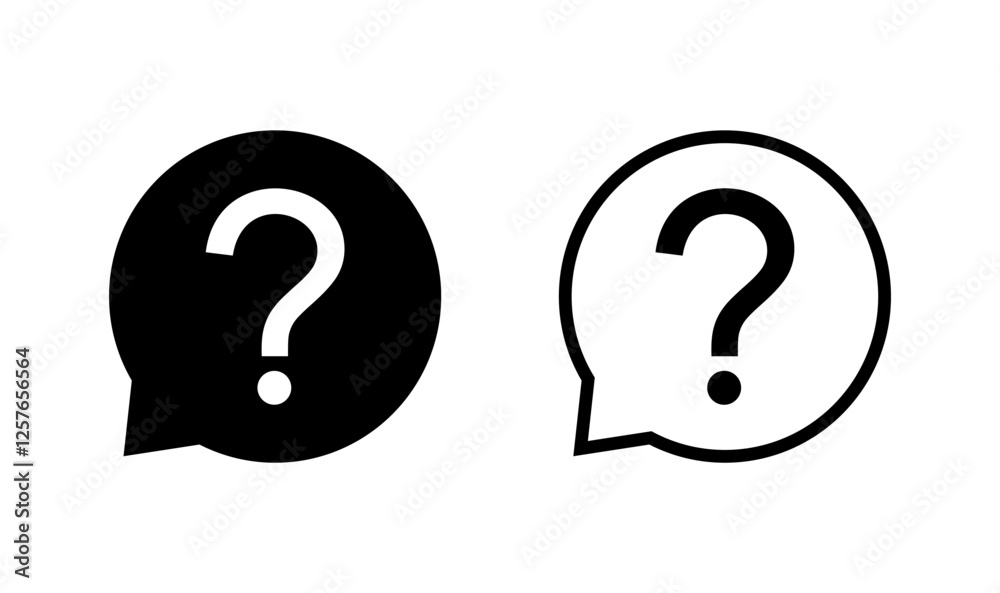Question icon logo design. question mark sign and symbol Question icon logo design. question mark sign and symbol