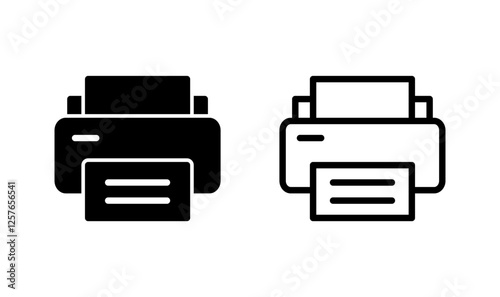 Print icon logo design. printer sign and symbol