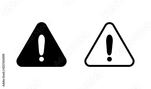 Exclamation danger icon logo design. attention sign and symbol. attention sign