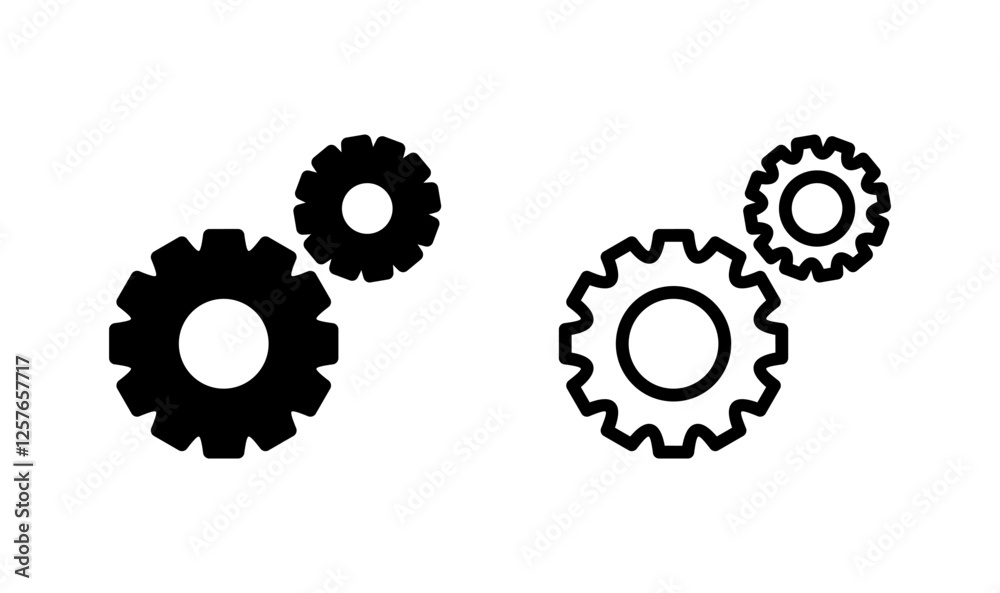 Setting icon logo design. Cog sign and symbol. Gear Sign Setting icon logo design. Cog sign and symbol. Gear Sign