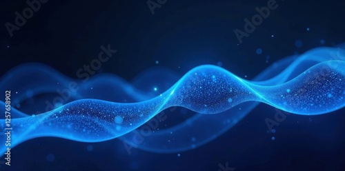 Abstract blue digital waves flow across dark and white backdrop , pattern, technology, pulse