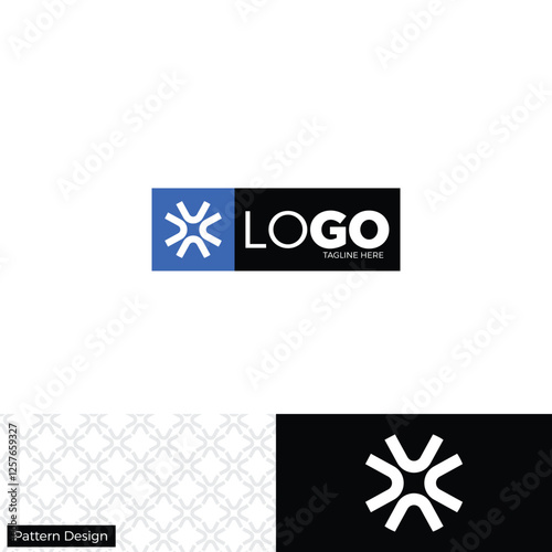 Linear creative minimal monogram symbol. abstract business logo, icon, symbol, finance, growth, trading, marketing, digital. 