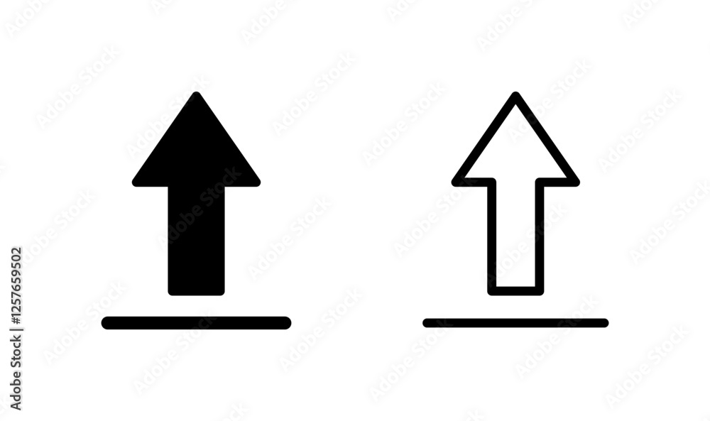 Upload icon logo design. load data sign and symbol Upload icon logo design. load data sign and symbol