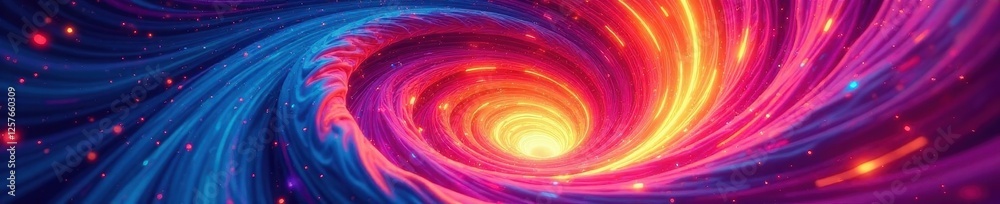 Fototapeta premium Abstract multicolored vortex, seamless flowing pattern, style, wave, contemporary