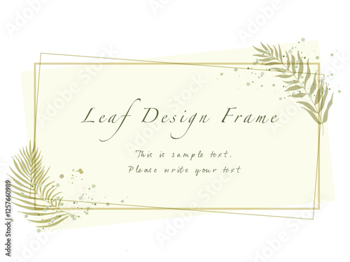 simple leaf text frame