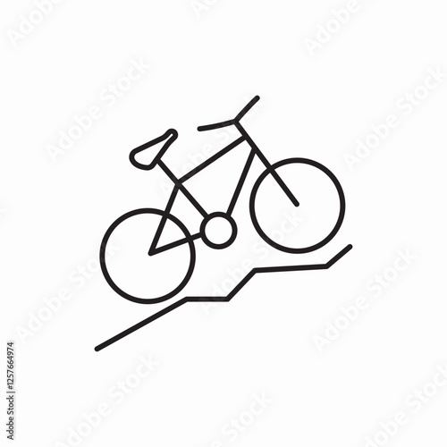 Bicycle eco transportation green icon vector sign