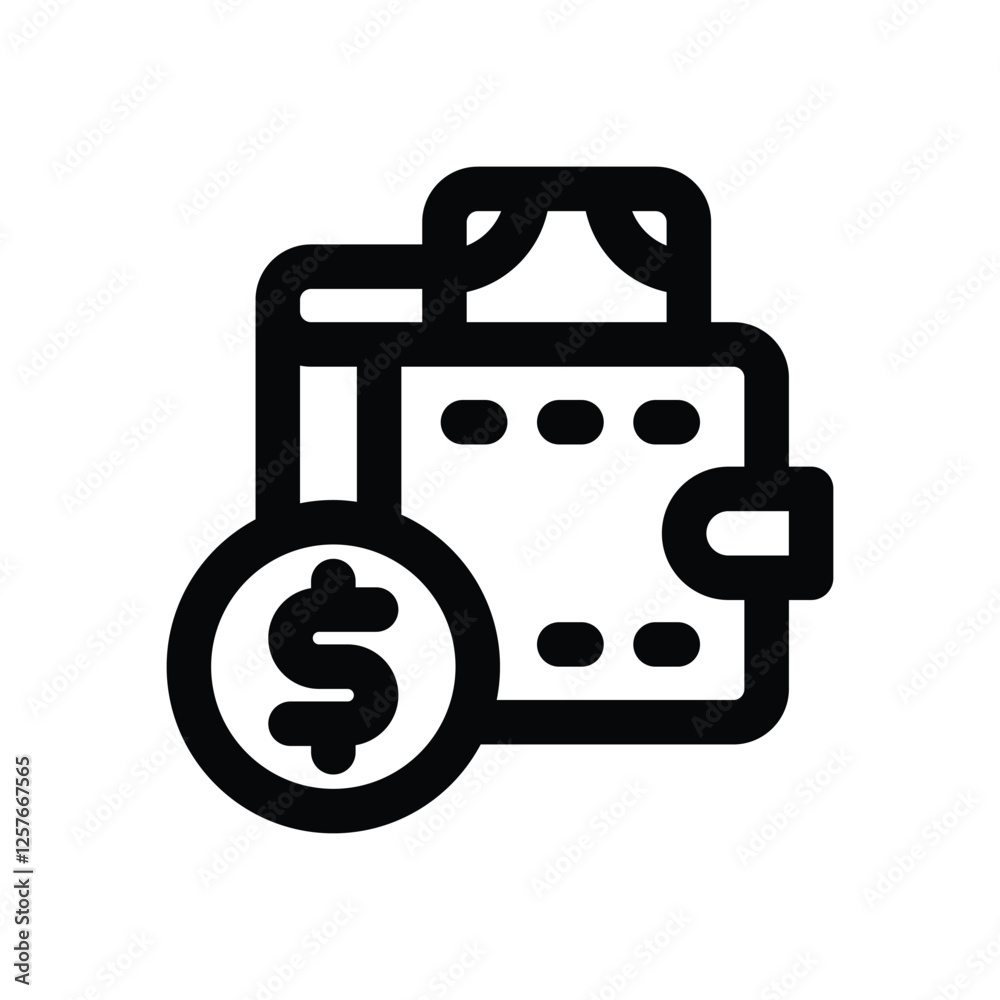 wallet line icon. vector icon for your website, mobile, presentation, and logo design. wallet line icon. vector icon for your website, mobile, presentation, and logo design.