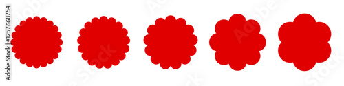 Vector sale price stickers and labels, star and rosette, splash, stamp and tag badges. Isolated vector circle and oval red stickers, promo labels and tags	
