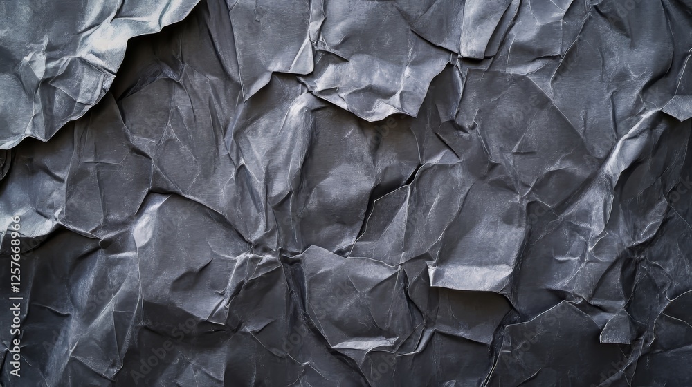 Crumpled Grey Paper Texture: Abstract Design Crumpled Grey Paper Texture: Abstract Design