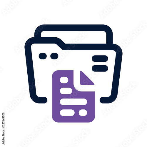 document dual tone icon. vector icon for your website, mobile, presentation, and logo design.