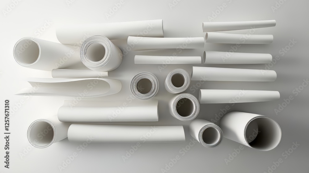 White paper rolls for printing or packaging White paper rolls for printing or packaging