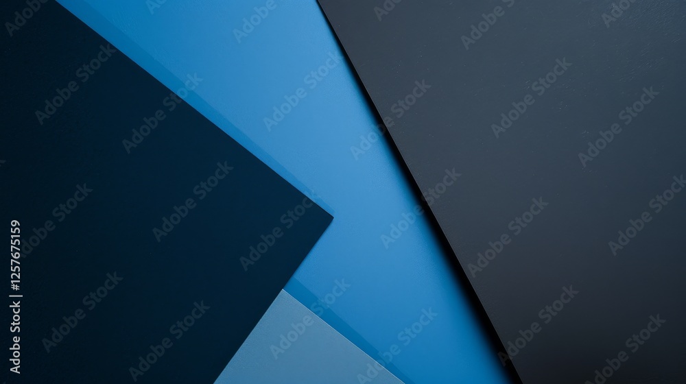 Chic blue background with geometric simplicity for design and banner templates. Stylish minimalist wallpaper with sharp angles and a central white space for text. Chic blue background with geometric simplicity for design and banner templates. Stylish minimalist wallpaper with sharp angles and a central white space for text.