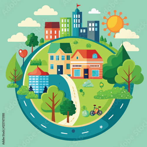 Eco-Friendly Neighborhood: Celebrating Earth Day with Green Living trees urban  
