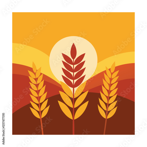 vector illustration of wheat