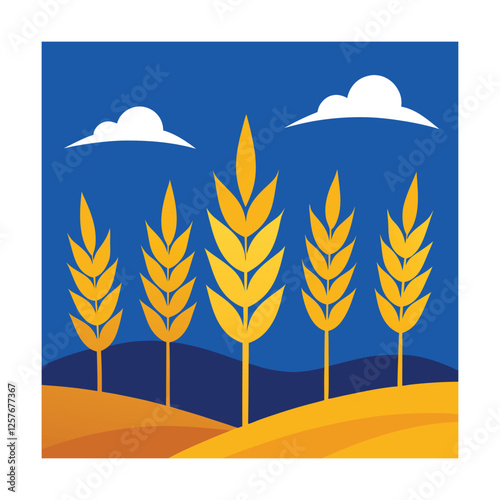 landscape with wheat field