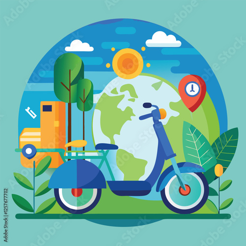 Eco-Friendly Ride Sharing: Electric Scooters & Bikes for Earth Day city green   