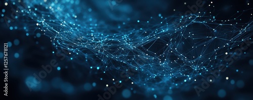 Advanced machine learning neural framework, holographic AI development concept
