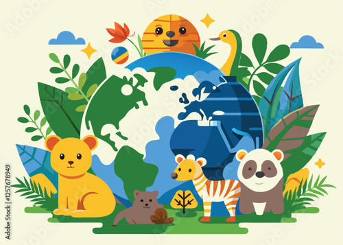 Earth Day: Endangered Panda & Wildlife Conservation eco cute green nature planet