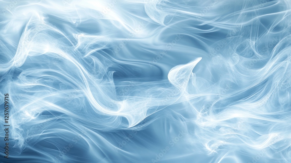Obraz premium Abstract swirling blue smoke, design background