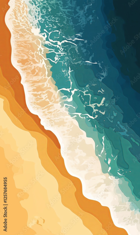 Gradient mapping, A beach with golden sands, but all the water is bottled and sold Gradient mapping, A beach with golden sands, but all the water is bottled and sold