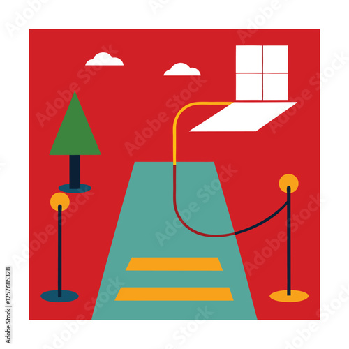 vector illustration of a modern lamp