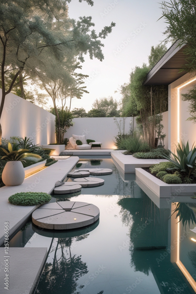Fototapeta premium swimming pool in the garden