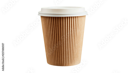 Wallpaper Mural Savoring coffee moments coffee cup with sleeve transparent background isolated against solid white Torontodigital.ca
