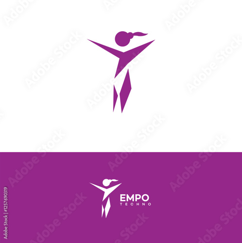 Empowering Women Fitness Logo Design Brand