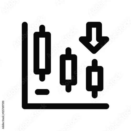 loss line icon. vector icon for your website, mobile, presentation, and logo design.