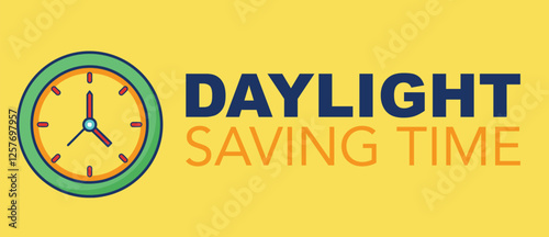 Daylight savings time Fall Back, change clock back one hour, Daylight Saving Time Ends web reminder banner. Clocks with arrow hand turning back an hour	