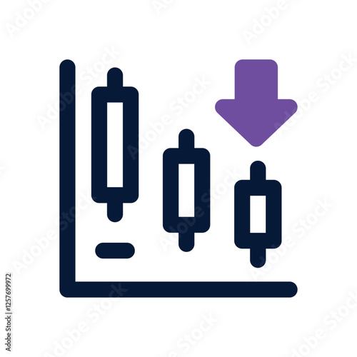 loss dual tone icon. vector icon for your website, mobile, presentation, and logo design.