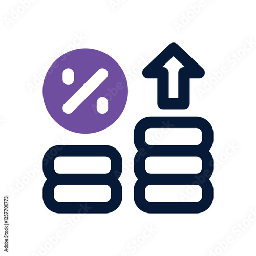 interest rate dual tone icon. vector icon for your website, mobile, presentation, and logo design.