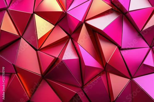 Abstract background of low-poly triangles and arbitrary polygonal shapes, technological background that captures the imagination with its intricate and futuristic design.