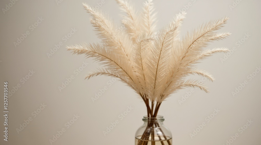 Elegant Dried Plants Arranged in a Glass Vase for Modern Home Decor Elegant Dried Plants Arranged in a Glass Vase for Modern Home Decor