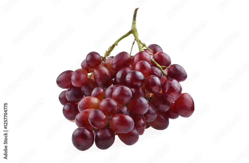 red grapes isolated on white background. red grapes isolated on white background.