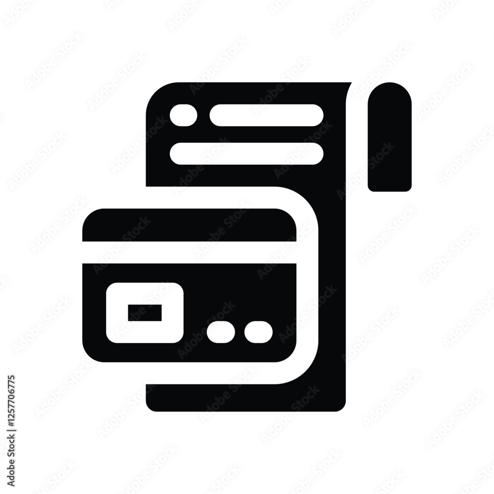 invoice solid icon. vector icon for your website, mobile, presentation, and logo design. invoice solid icon. vector icon for your website, mobile, presentation, and logo design.