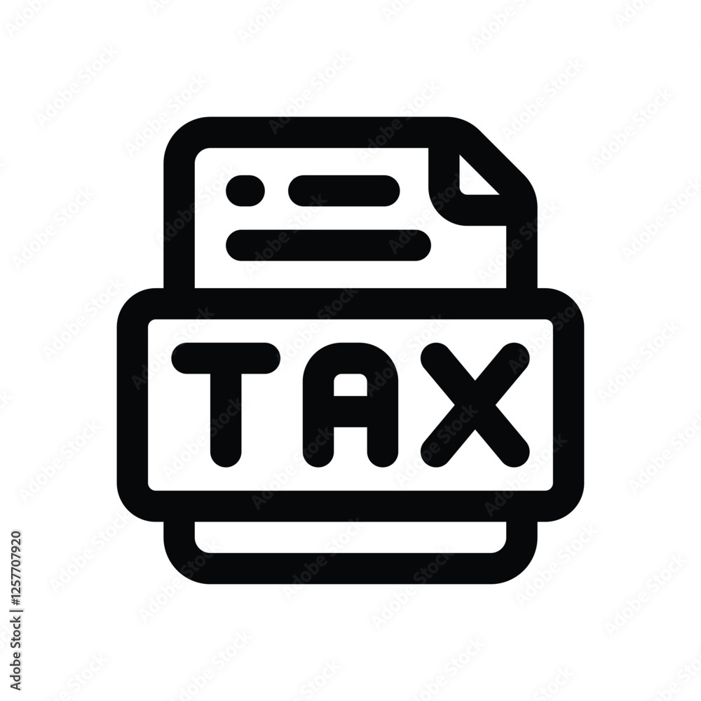 tax line icon. vector icon for your website, mobile, presentation, and logo design. tax line icon. vector icon for your website, mobile, presentation, and logo design.