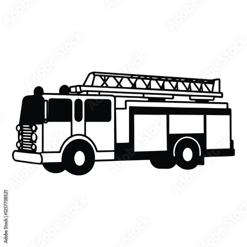 Fire Department Clipart with Firefighter Design Element