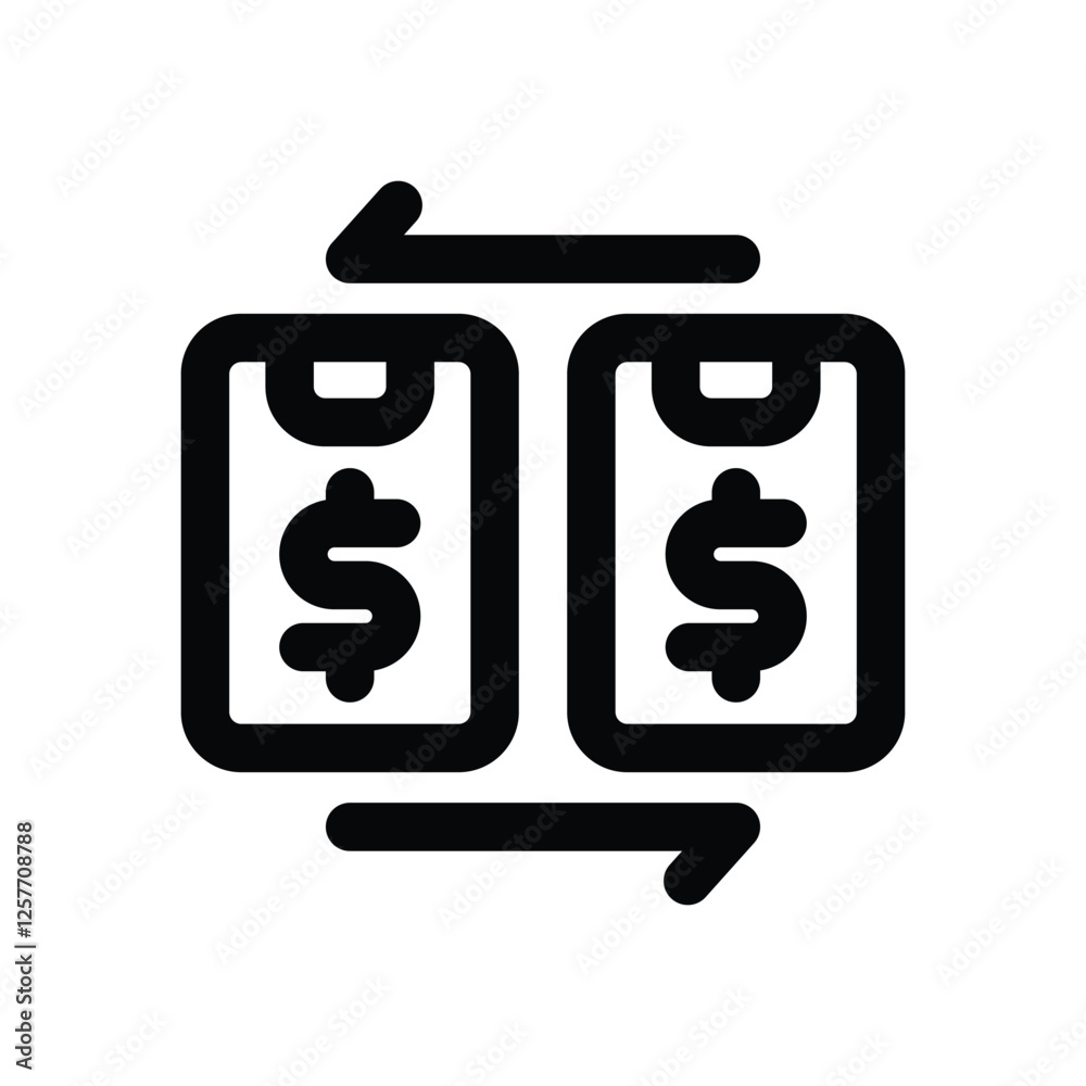 transaction line icon. vector icon for your website, mobile, presentation, and logo design. transaction line icon. vector icon for your website, mobile, presentation, and logo design.