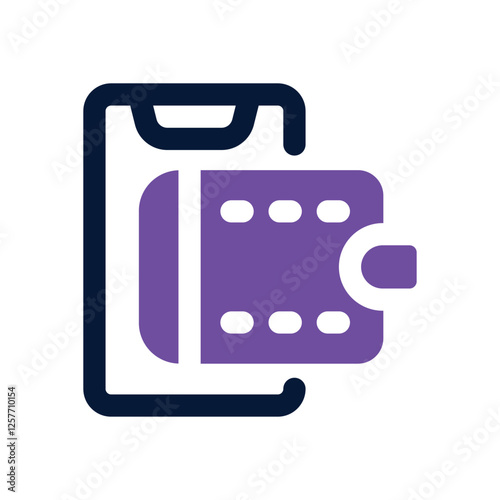 ewallet dual tone icon. vector icon for your website, mobile, presentation, and logo design.
