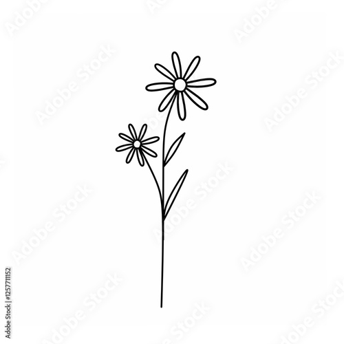 flower isolated on white background vector illustration of a flower abstract flower background hand drawn flowers vector floral background